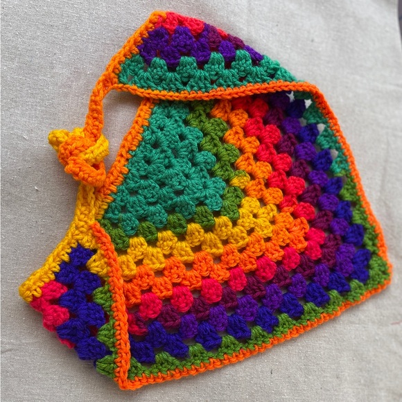 Bandana headscarf multi color rainbow - Picture 2 of 3